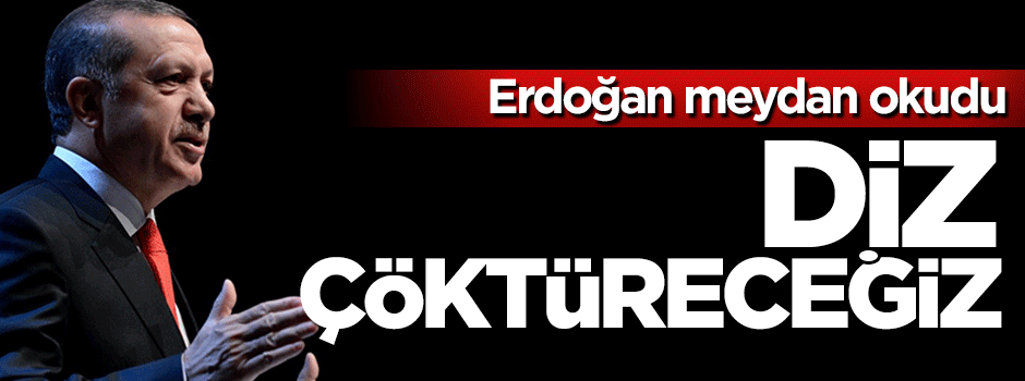 Cumhurbaşkanı Erdoğan: Terör örgütüne diz çöktüreceğiz
