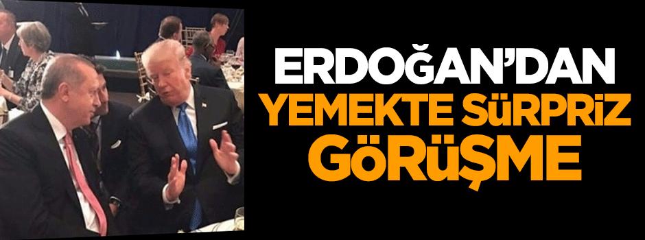 Cumhurbaşkanı Erdoğan, Trump'la bir araya geldi
