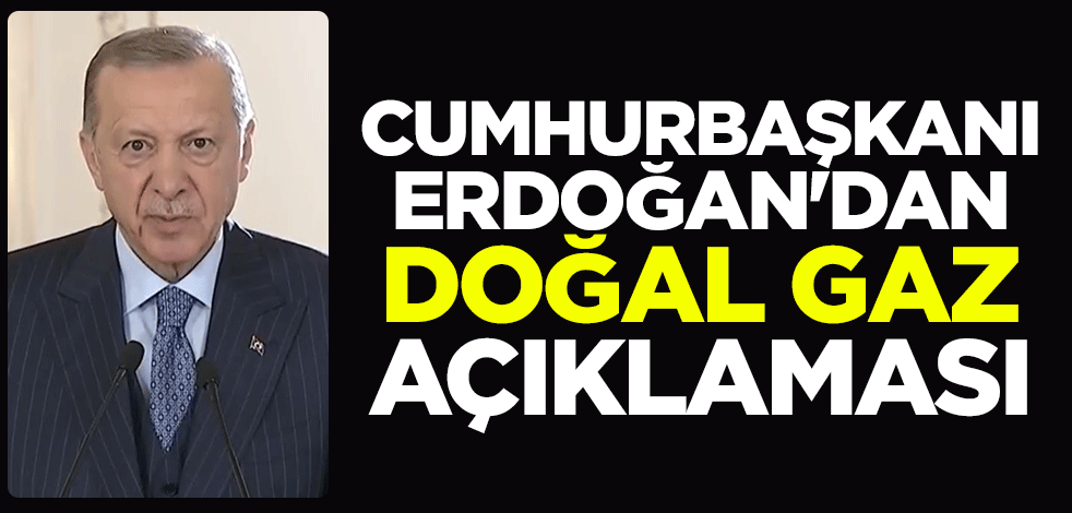 Cumhurbaşkanı Erdoğan: Türkiye'yi doğal gaz merkezi yapmak için çalışıyoruz