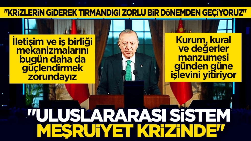 Cumhurbaşkanı Erdoğan STRATCOM Zirvesi'ne video mesaj gönderdi