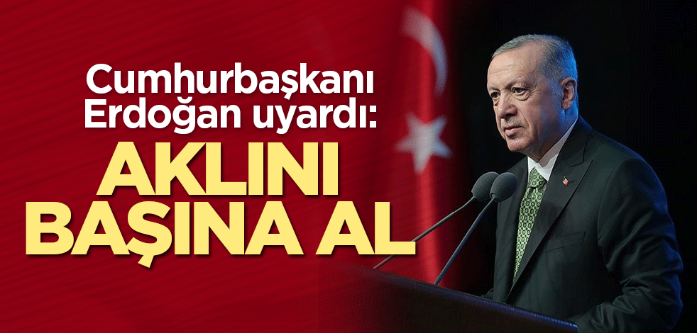 Cumhurbaşkanı Erdoğan uyardı: Aklını başına al