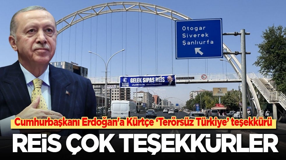 Cumhurbaşkanı Erdoğan'a Kürtçe ‘Terörsüz Türkiye’ teşekkürü: Reis çok teşekkürler!