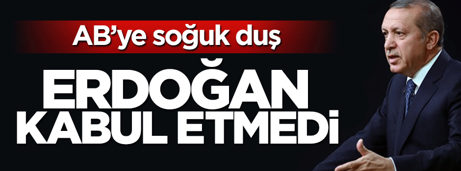 Cumhurbaşkanı Erdoğan'adan AB'ye soğuk duş