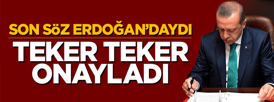 Cumhurbaşkanı Erdoğan'dan 10 kanuna onay