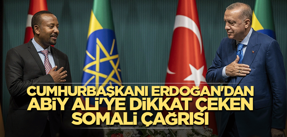Cumhurbaşkanı Erdoğan'dan Abiy Ali'ye dikkat çeken Somali çağrısı