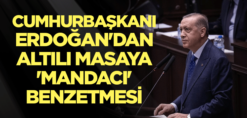 Cumhurbaşkanı Erdoğan'dan altılı masaya 'mandacı' benzetmesi