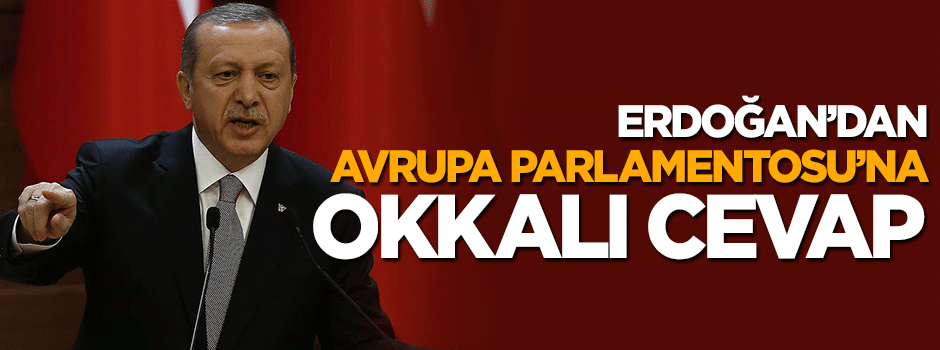 Cumhurbaşkanı Erdoğan'dan AP'nin Türkiye raporuna sert cevap