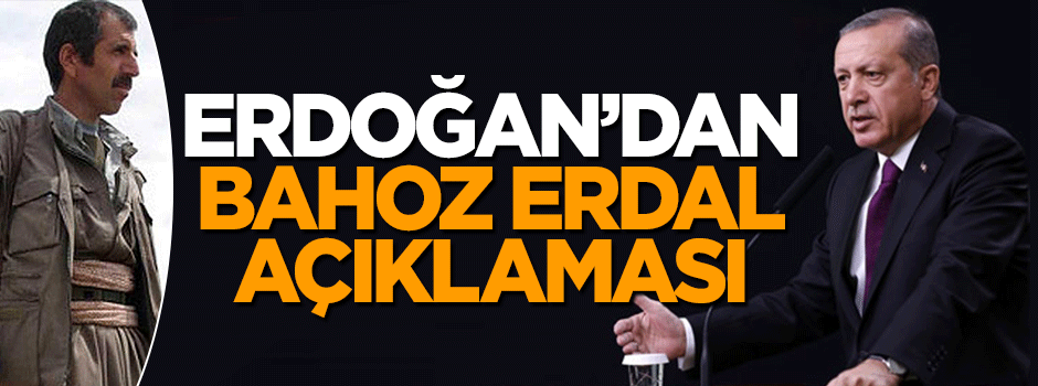 Cumhurbaşkanı Erdoğan'dan Bahoz Erdal açıklaması