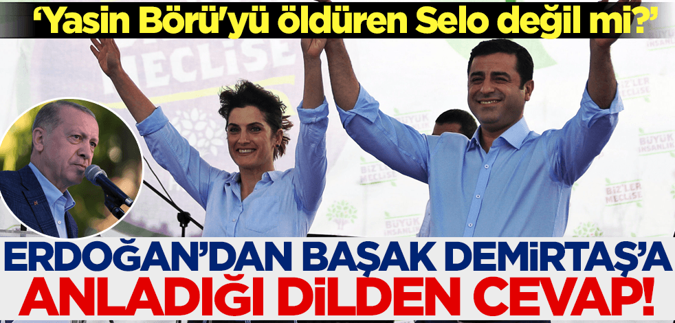 Cumhurbaşkanı Erdoğan'dan Başak Demirtaş'a anladığı dilden cevap!