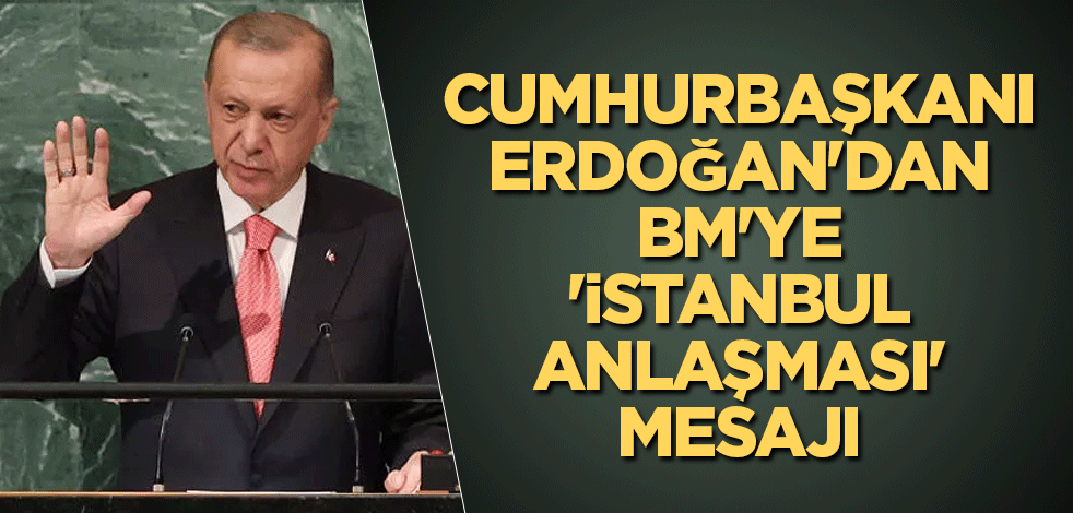 Cumhurbaşkanı Erdoğan'dan BM'ye 'İstanbul Anlaşması' mesajı