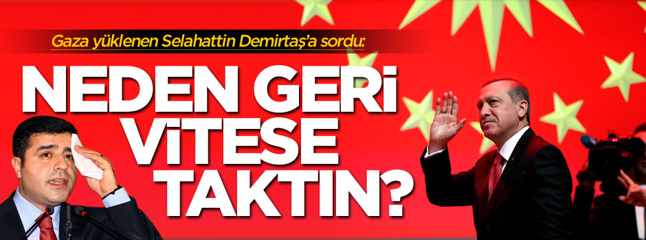 Cumhurbaşkanı Erdoğan'dan Demirtaş'a: Niye geri vitese taktın?
