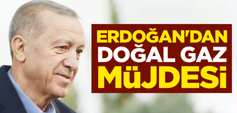 Cumhurbaşkanı Erdoğan'dan doğal gaz müjdesi