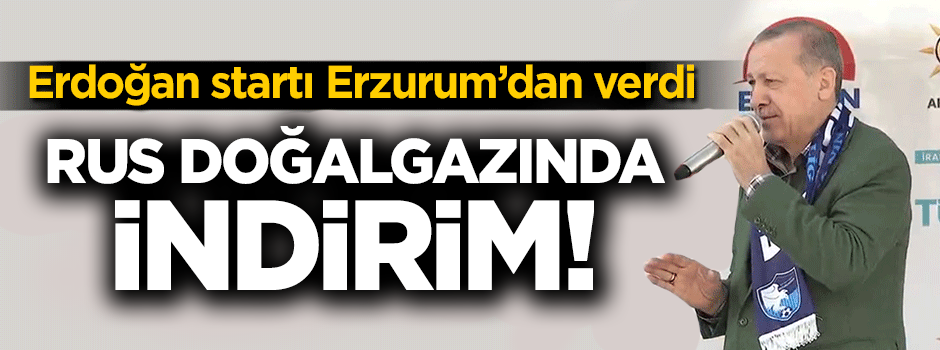 Cumhurbaşkanı Erdoğan'dan doğalgaz indirimi müjdesi