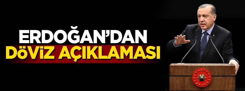 Cumhurbaşkanı Erdoğan'dan döviz açıklaması