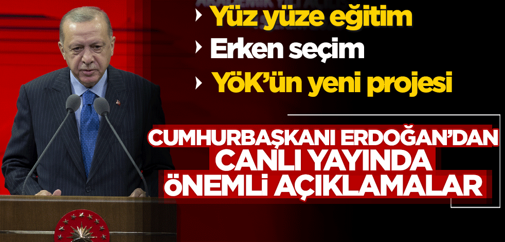 Cumhurbaşkanı Erdoğan Yükseköğretim Akademik Yılı Açılış Töreni'nde konuştu