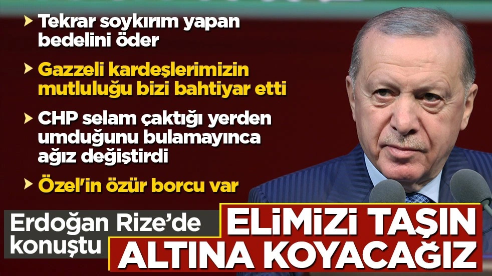 Cumhurbaşkanı Erdoğan'dan Gazze açıklaması: Elimizi taşın altına koyacağız