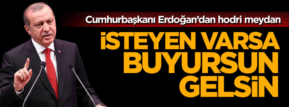 Cumhurbaşkanı Erdoğan'dan hodri meydan: Bedel ödemek isteyen varsa buyursun gelsin