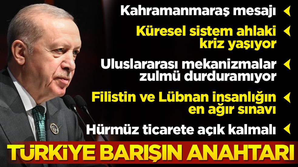 Cumhurbaşkanı Erdoğan'dan Hürmüz mesajı