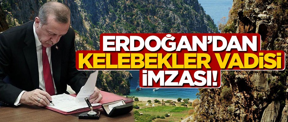 Cumhurbaşkanı Erdoğan'dan "Kelebekler Vadisi" imzası!