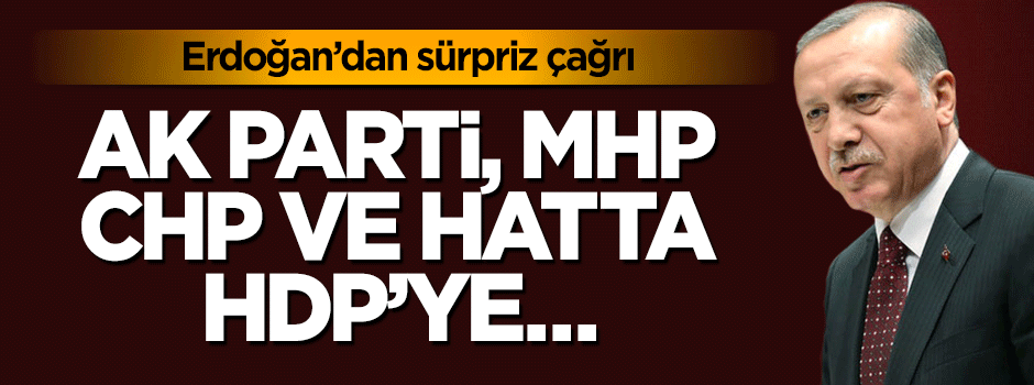 Cumhurbaşkanı Erdoğan'dan kritik çağrı!
