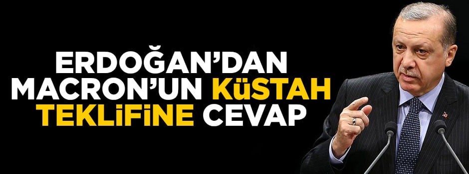 Cumhurbaşkanı Erdoğan'dan Macron'a küstah teklifine cevap