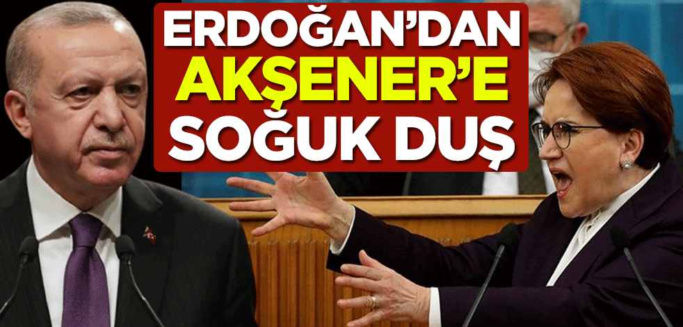 Cumhurbaşkanı Erdoğan'dan Meral Akşener'e soğuk duş