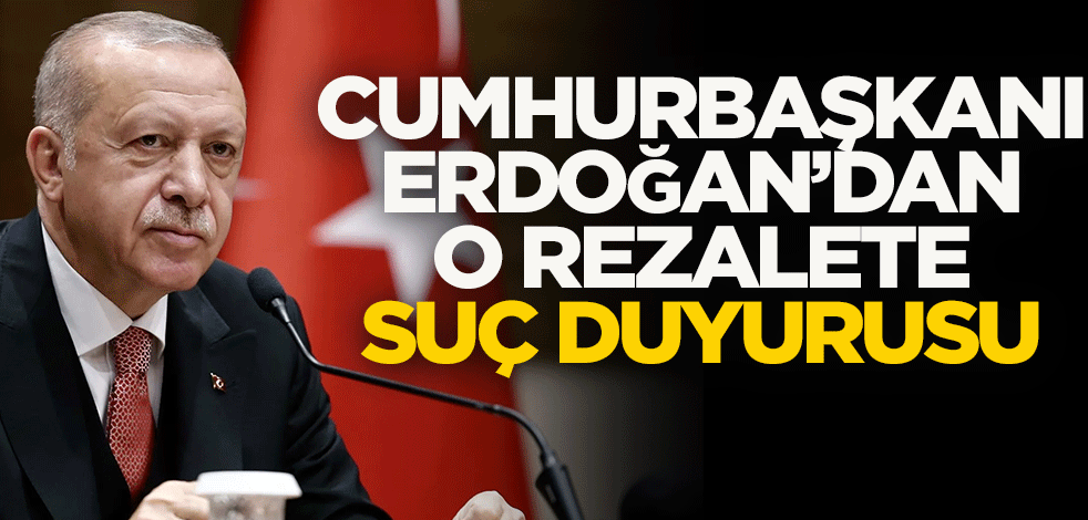 Cumhurbaşkanı Erdoğan'dan o rezalete suç duyurusu