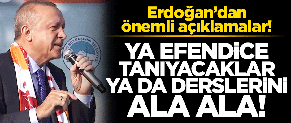 Cumhurbaşkanı Erdoğan'dan 'harekat' ile ilgili önemli mesajlar