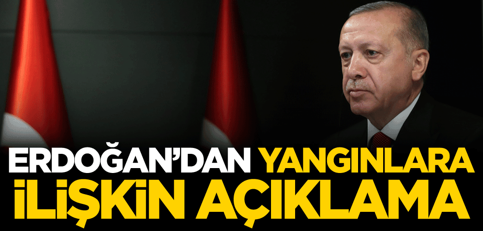 Cumhurbaşkanı Erdoğan'dan orman yangınlarıyla ilgili açıklama