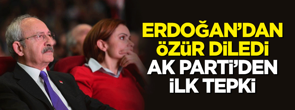 Cumhurbaşkanı Erdoğan'dan özür diledi, AK Parti'den ilk tepki!