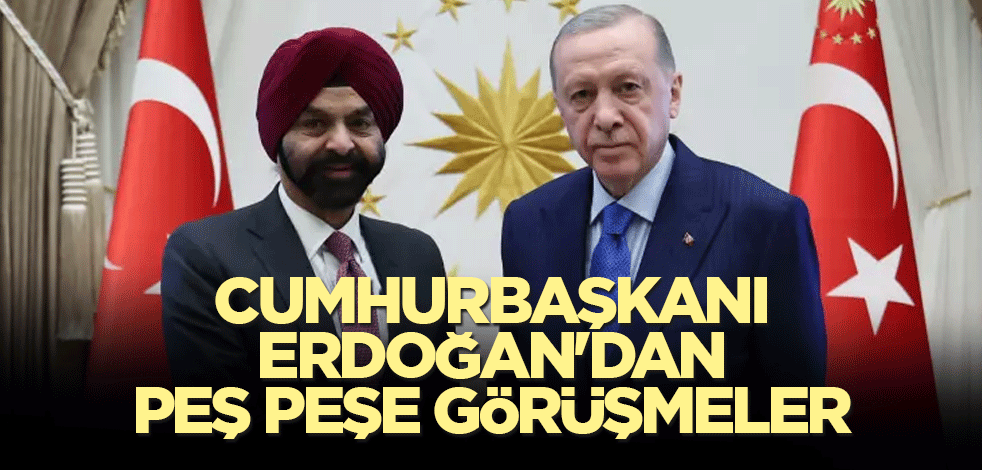 Cumhurbaşkanı Erdoğan'dan peş peşe görüşmeler