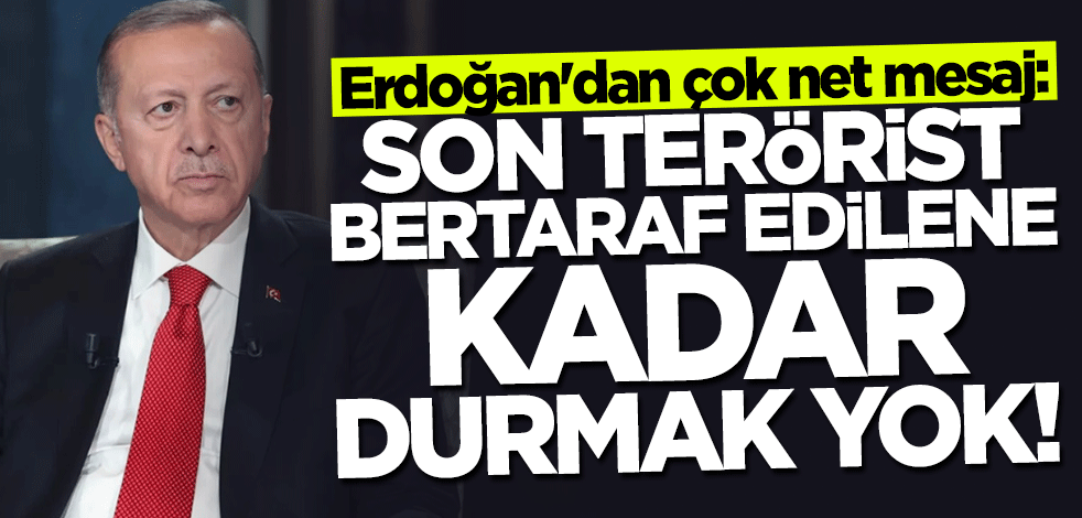 Cumhurbaşkanı Erdoğan'dan şehit askerler için taziye mesajı