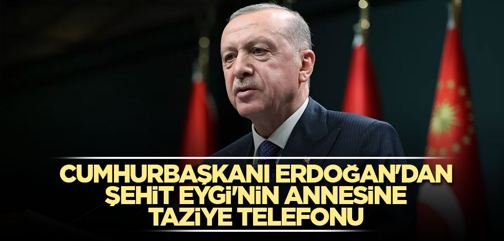 Cumhurbaşkanı Erdoğan'dan şehit Eygi'nin annesine taziye telefonu