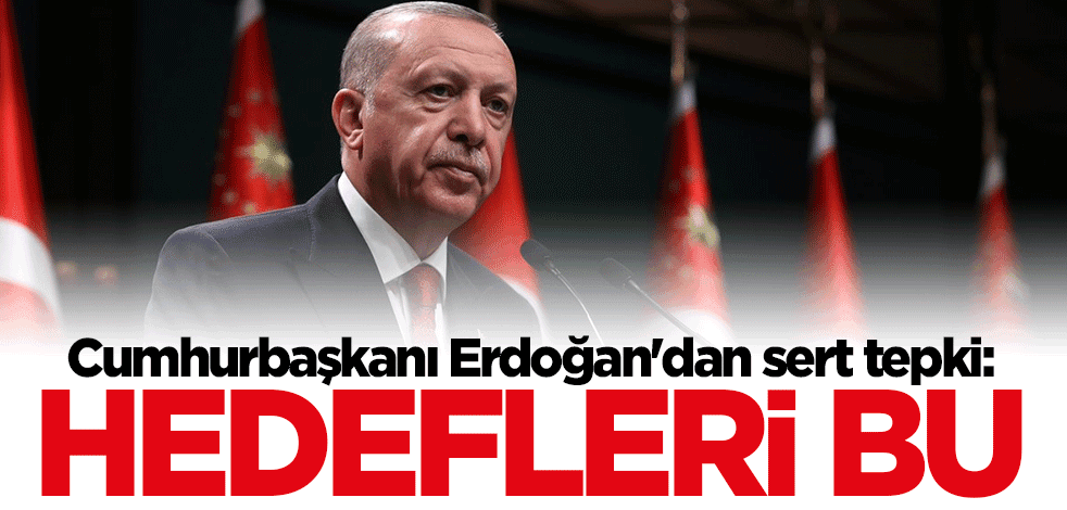 Cumhurbaşkanı Erdoğan'dan sert tepki: Hedefleri Türkiye'yi yurt dışına bağımlı kılmak