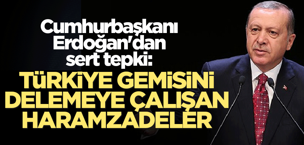Cumhurbaşkanı Erdoğan'dan sert tepki: Türkiye gemisini delmeye çalışan haramzadeler