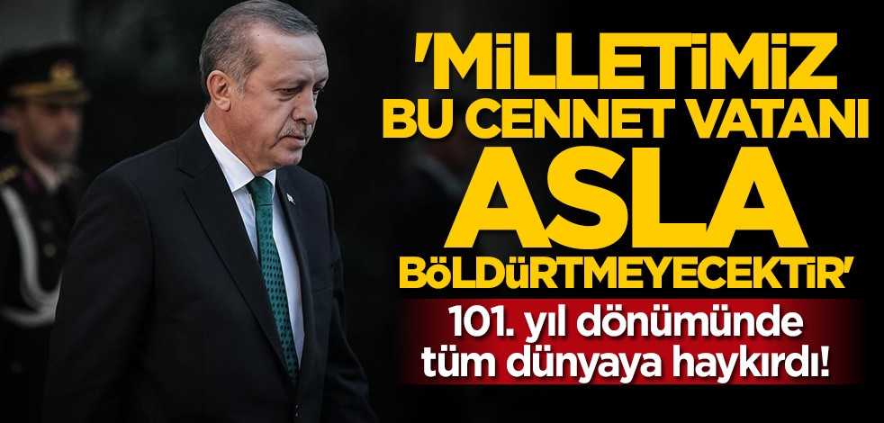 Cumhurbaşkanı Erdoğan'dan Sivas Kongresi mesajı