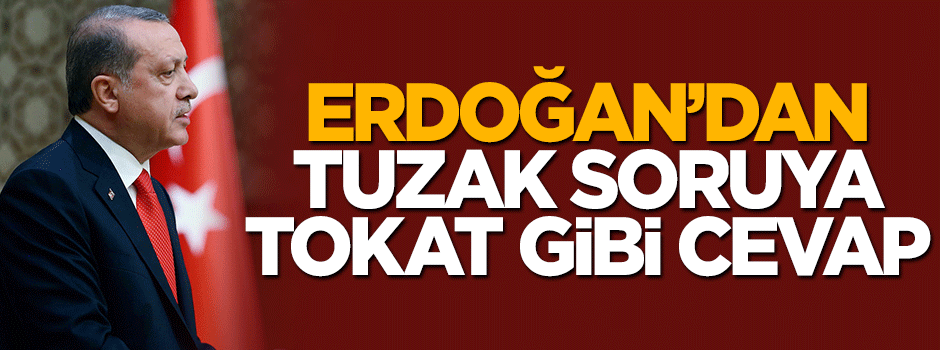 Cumhurbaşkanı Erdoğan'dan 'tutuklu gazeteci' sorusuna tokat gibi cevap!