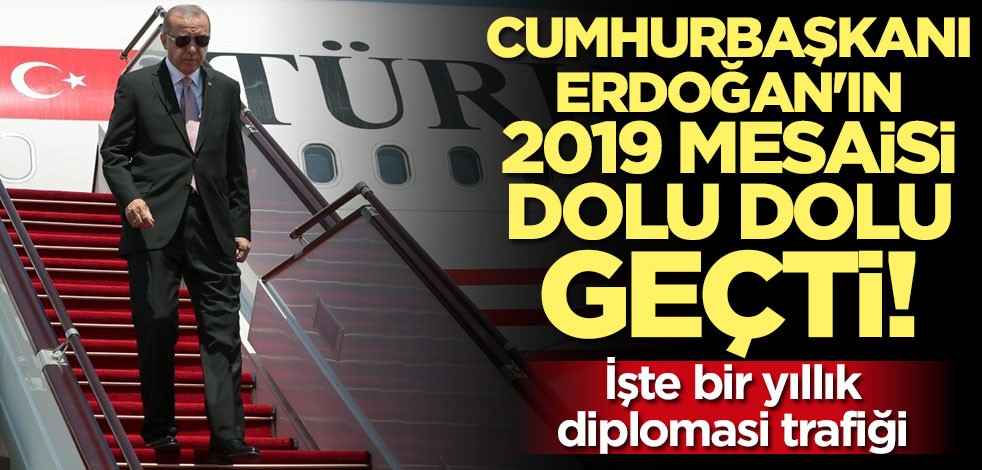 Cumhurbaşkanı Erdoğan'ın 2019 mesaisi yoğun geçti