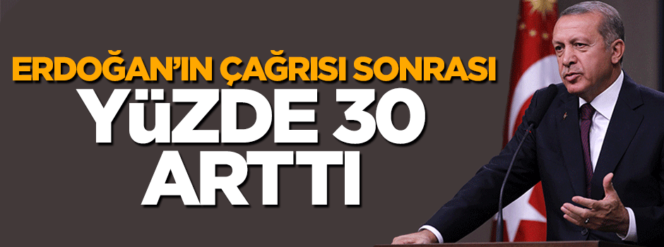 Cumhurbaşkanı Erdoğan'ın çağrısı sonrası altına talep yüzde 30 arttı
