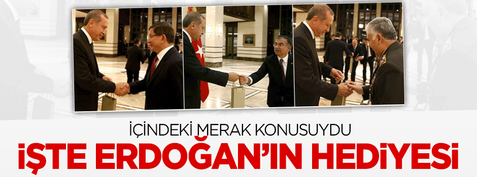 Cumhurbaşkanı Erdoğan'ın Davutoğlu, Yılmaz ve Özel'e hediyesi
