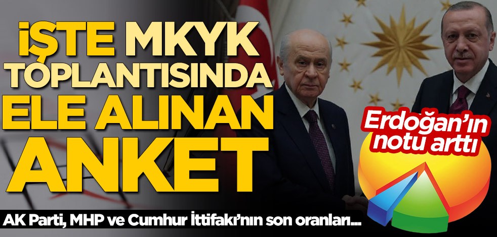 Cumhurbaşkanı Erdoğan'ın notu arttı! İşte MKYK toplantısında ele alınan anket
