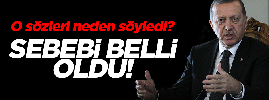 Cumhurbaşkanı Erdoğan'ın o açıklamayı neden yaptığı belli oldu