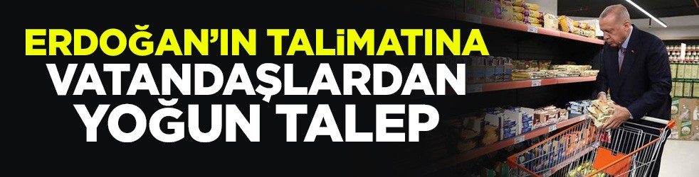 Cumhurbaşkanı Erdoğan'ın talimatına vatandaşlardan yoğun talep