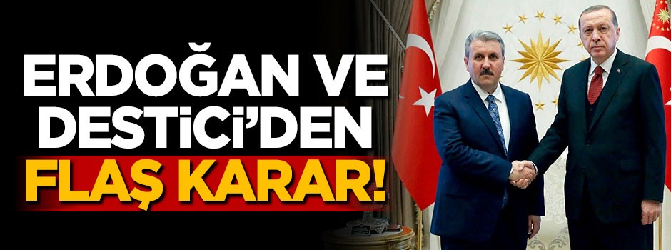 Cumhurbaşkanı Erdoğan'la Destici'den flaş karar!