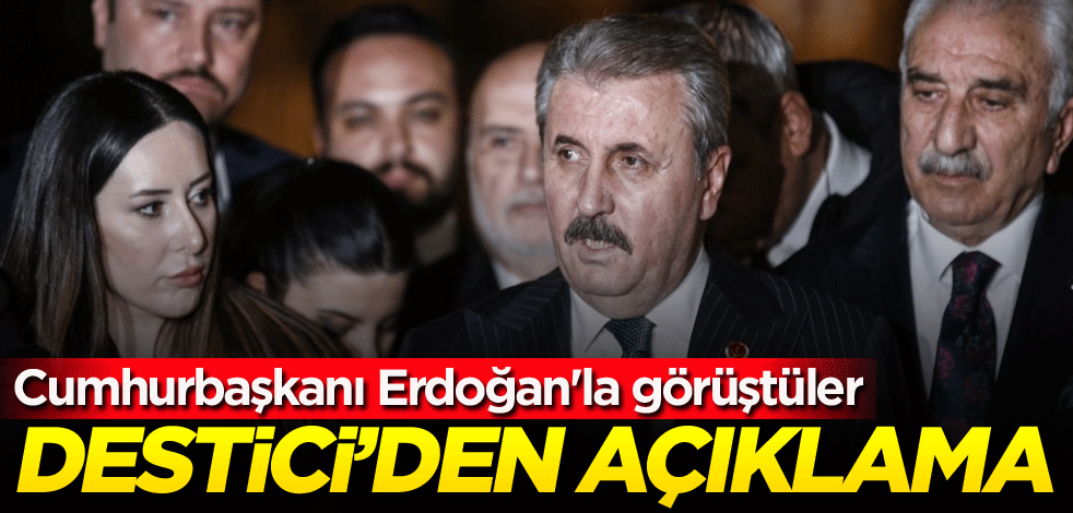 Cumhurbaşkanı Erdoğan'la görüştüler! Destici'den açıklama