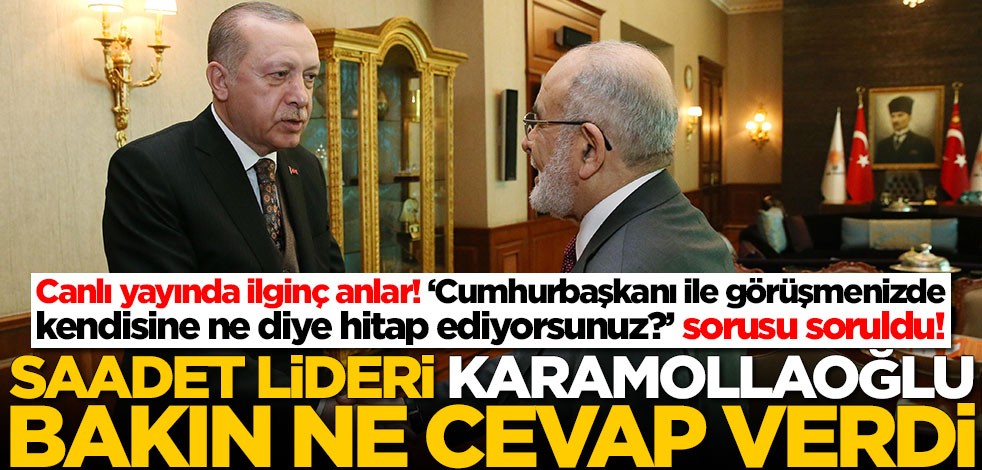 ‘Cumhurbaşkanı ile görüşmenizde kendisine ne diye hitap ediyorsunuz?’ sorusu soruldu! Karamollaoğlu bakın ne cevap verdi