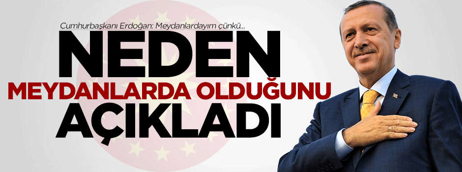 Cumhurbaşkanı neden meydanlarda olduğunu açıkladı