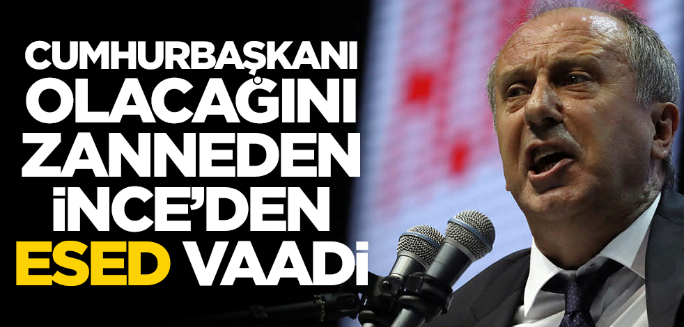 Cumhurbaşkanı olacağını zanneden İnce'den Esed vaadi