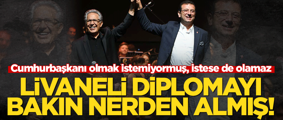 'Cumhurbaşkanı olmak istemiyor'muş, istese de olamaz... Livaneli diplomayı bakın nerden almış!