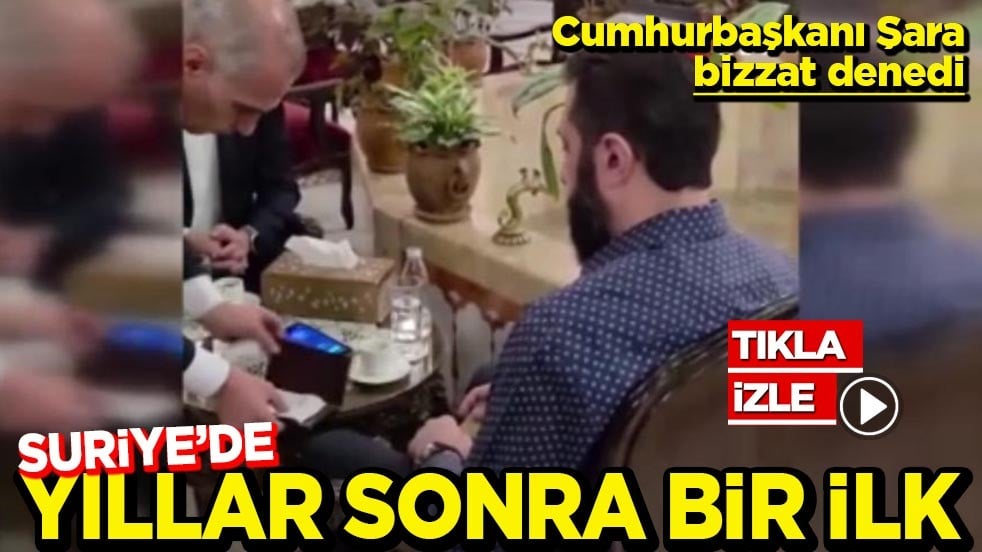 Cumhurbaşkanı Şara bizzat denedi Suriye'de yıllar sonra bir ilk